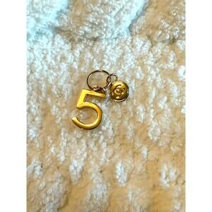 Authentic Chanel Gold No. 5 Limited Edition Logo Charm
